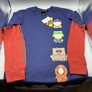 South Park Character Long-Sleeve Twofer Shirt X-SMALL New